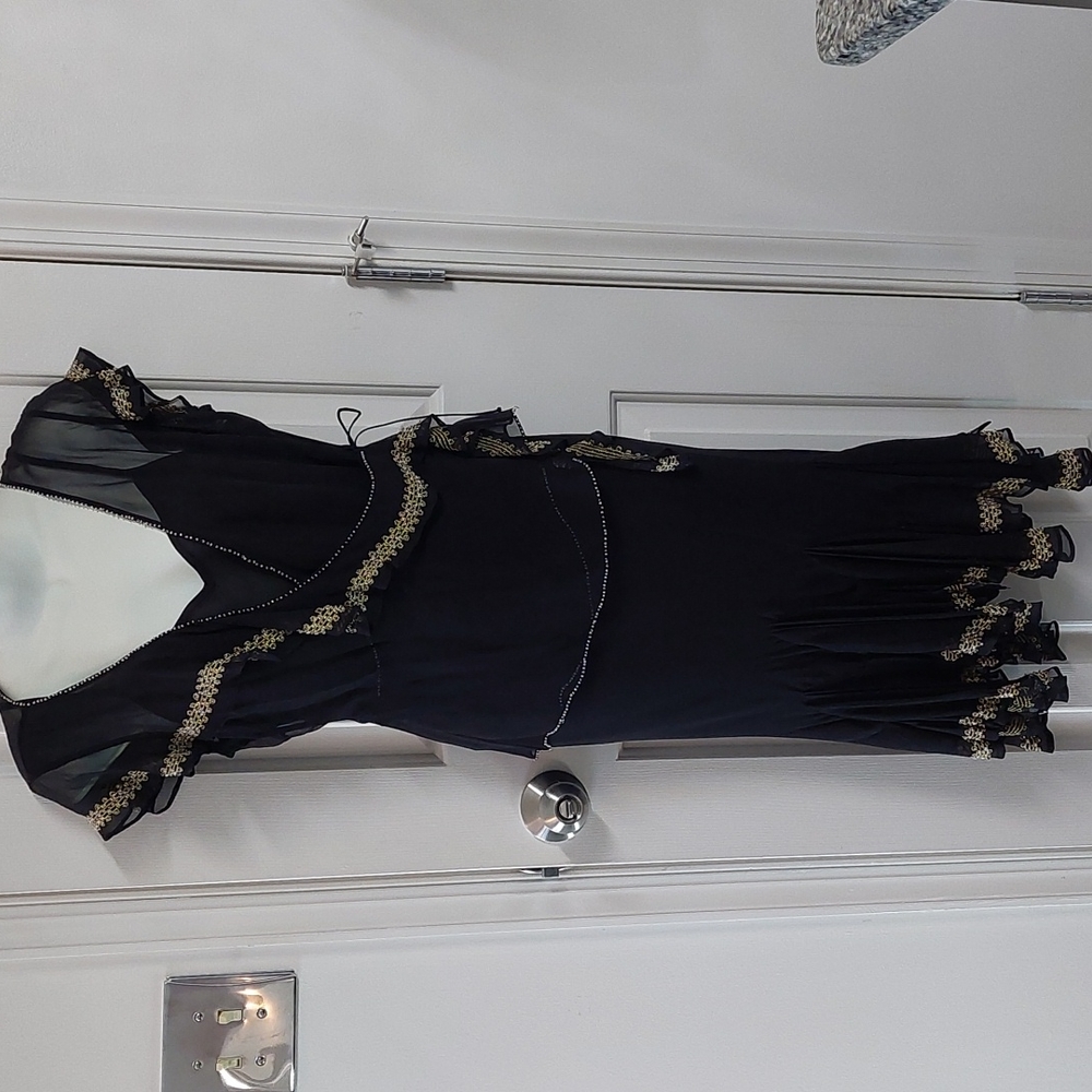Silk Two Piece Beaded Party Skirt Set